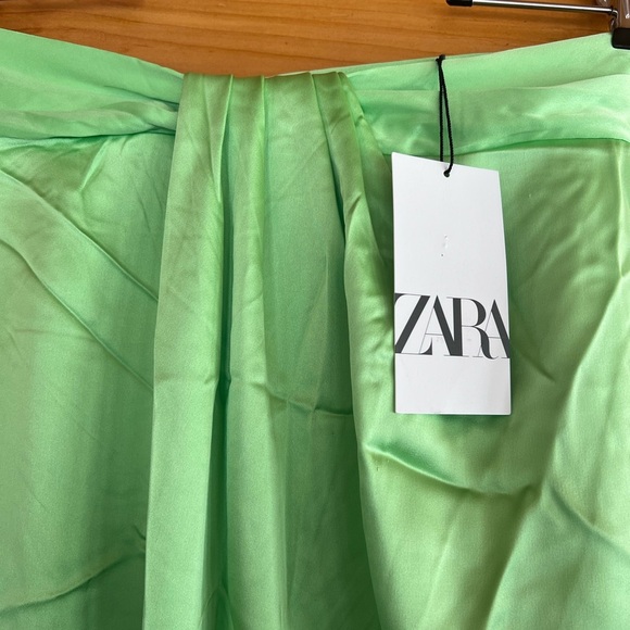 ZARA SATIN EFFECT MIDI SKIRT M - Picture 9 of 11
